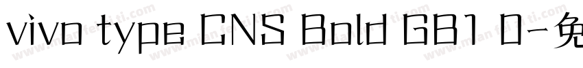 vivo type CNS Bold GB1 0字体转换